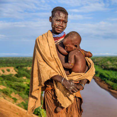 karo tribe body painting omo