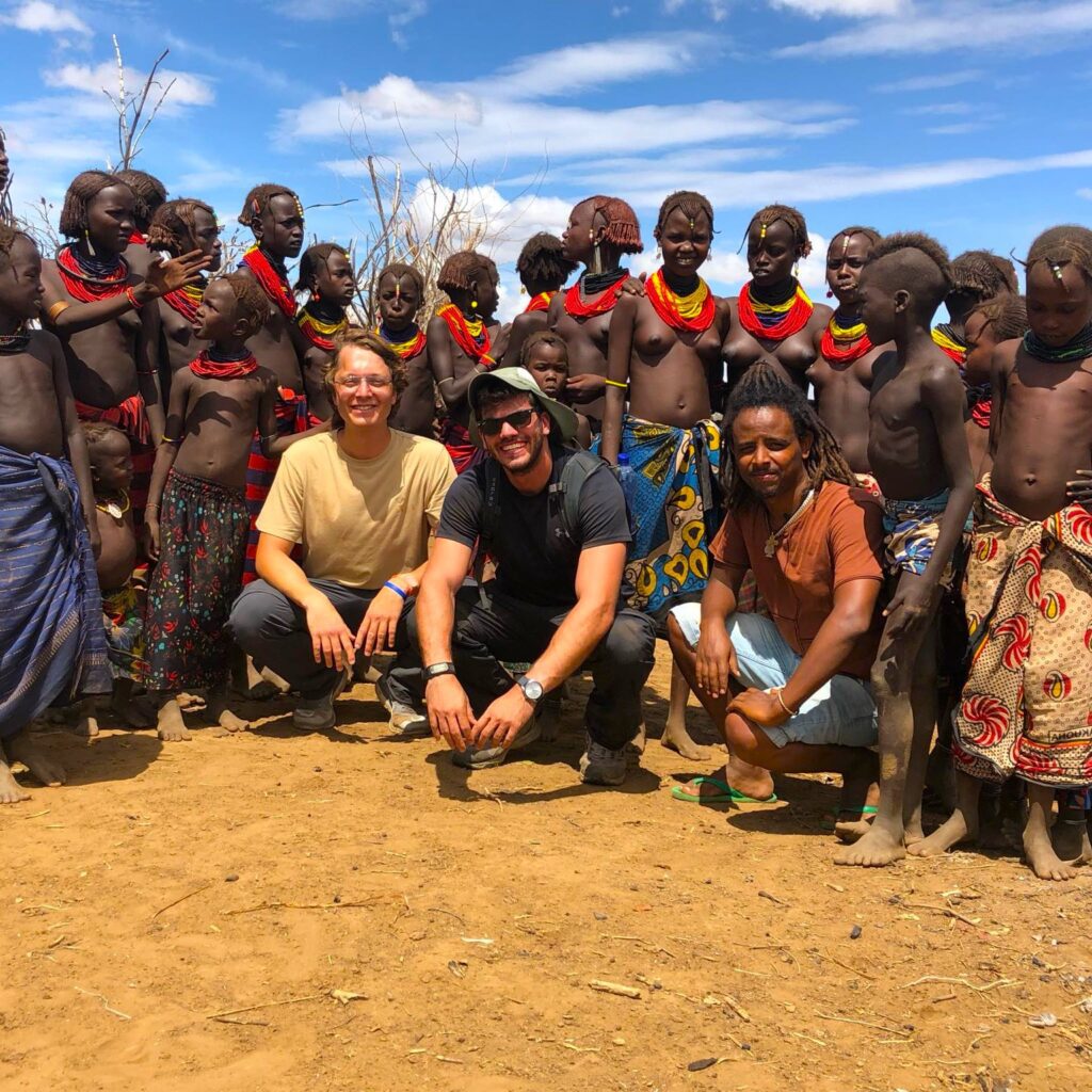 Cultural experience with Hamer tribe in South Omo Valley during 28-day Ethiopia History, Culture & Nature Tour